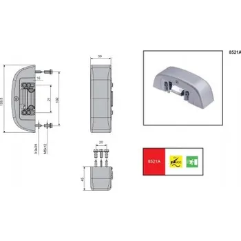 Příslušenství k oknu Elektrický otvírač s přepínačem, seříditelný, 8-12V DC