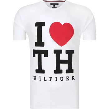 Pánské tričko Tommy Hilfiger Tričko Big love fashion | Barva:bílý | Velikost:XXL