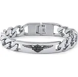 Náramek Harley Davidson z chirurgické oceli 13mm x 22cm KMMB62603