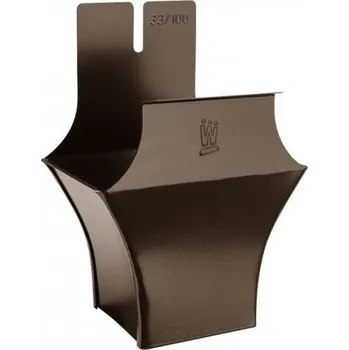 Střecha Kotlík hliníkový hranatý hnědý 330/100 mm