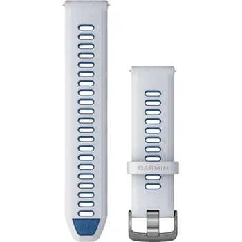 Řemínek na hodinky Garmin řemínek Quick Release 22, silikonový Whitestone/Tidal Blue 010-11251-A1 Šířka řemínku: 22