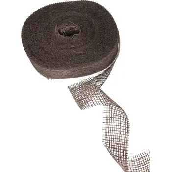 Stuha Juta, stuha, šíře 5cm, balení cca 40m, HNĚDÁ