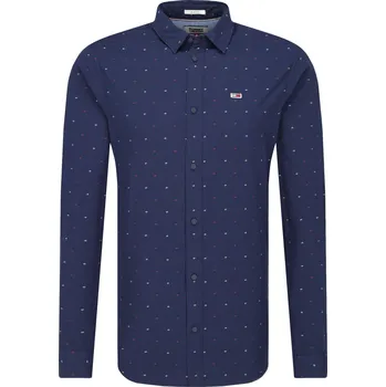 Pánská košile Tommy Jeans Košile TJM NOVELTY | Barva:tmavě modrá | Velikost:L