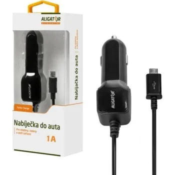 Nabíječka do auta ALIGATOR microUSB 1A, originální