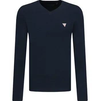 Pánská móda GUESS JEANS Tričko s dlouhým rukávem | Barva:tmavě modrá | Velikost:M