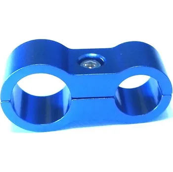 Hliníková asymetrická objímka pro uchycení 2 hadic nebo kabelů, různé průměry