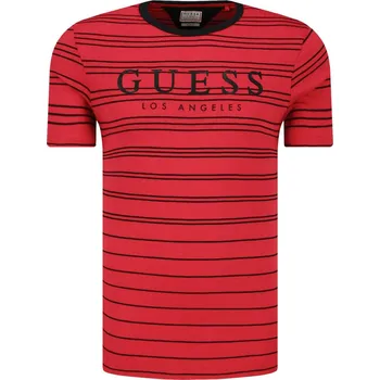 GUESS JEANS Tričko SIMON | Barva:červený | Velikost:XXL
