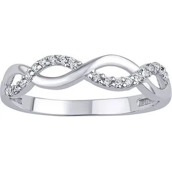 Prsten Stříbrný prsten Luren s Brilliance Zirconia velikost obvod 59 mm PRGR0322W-obvod 59 mm