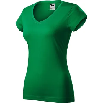 Dámské tričko Fit V-neck tričko dámské XS středně zelená