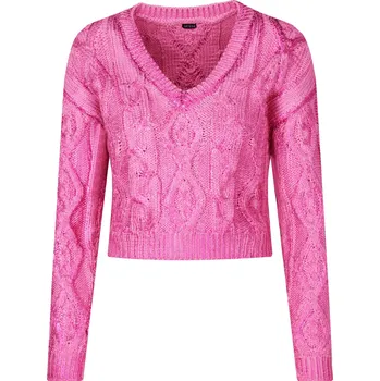 Dámský svetr GUESS JEANS Svetr ELISA | Barva:růžová | Velikost:XS