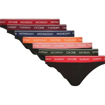 Kalhotky Calvin Klein Underwear Tanga 7-pack | Barva:černý | Velikost:S