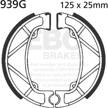 Brzda pro motocykl EBC Brzdové čelisti Grooved 939G