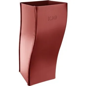 okap Koleno odskokové hliníkové hranaté ocelově červené 120 mm