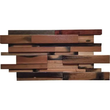 Obklad ShipWood Dřevěná lodní mozaika - obkladový panel 600 x 300 x 8 - 10 mm (0,18 m²)