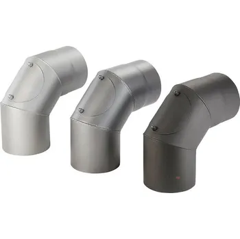 Kouřové koleno 125 mm/90 ° tl. 1,5 mm s čistícím otvorem černé