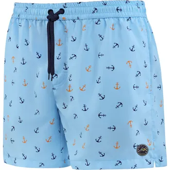 Dámské plavky Pánské plavkové kraťasy Happy Self SM29-28 sv..modrá-vzor - Self L