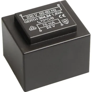 Transformátor Gerth PT300601 transformátor do DPS 1 x 230 V 1 x 6 V/AC 1.80 VA 300 mA