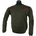 Afars Lovecký svetr Hubert - hnědá aplikace - Velikost L