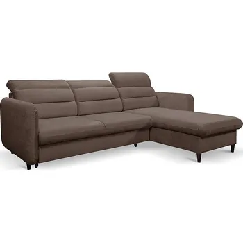 Sedací souprava Rozkládací rohová sedačka SAMANTA hnědá