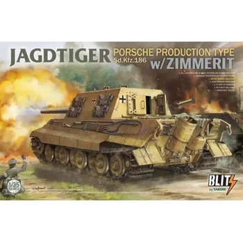 Plastikový model Takom 1/35 Jagdtiger Porsche Produktion Sd.Kfz.186 w/Zimmerit