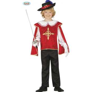 Karnevalový kostým Guirca Dětský kostým mušketýr červený Velikost: 7-9 let