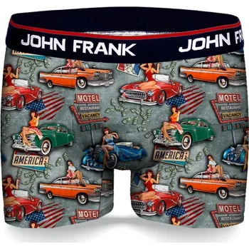 Pánské spodní prádlo Pánské boxerky John Frank JFBD338 XL šedá