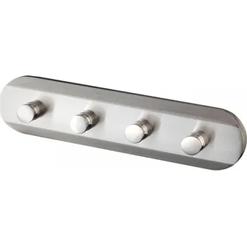 PASSION – Věšáček na ručníky lišta 4 háky – zlatá/nikl saten – 04380