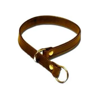 Obojek pro psa Zubíček - výroba loveckých potřeb Kožený stahovací obojek - plochá kůže - Velikost 35