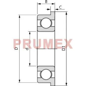 EZO S F688 (SF618/8) nerezové kuličkové ložisko s přírubou