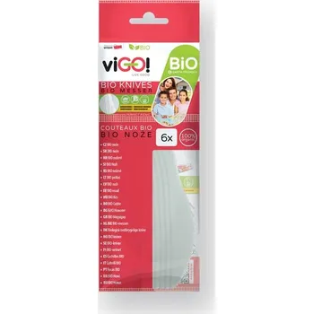 Jednorázové nádobí viGO! BIO nože cukrová třtina - 6 ks