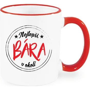 Hrnek - Nejlepší Bára v okolí Barva: Červená