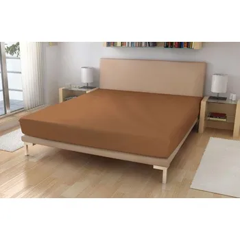 Jersey prostěradlo oříšková 180x200 cm