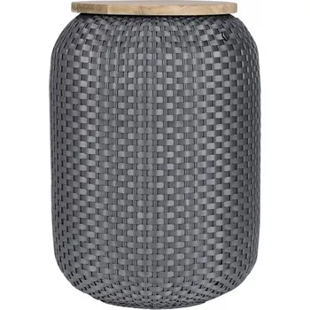 Křeslo HANDED BY Stolek / sedák s úložným prostorem, vysoký Halo high, dark grey