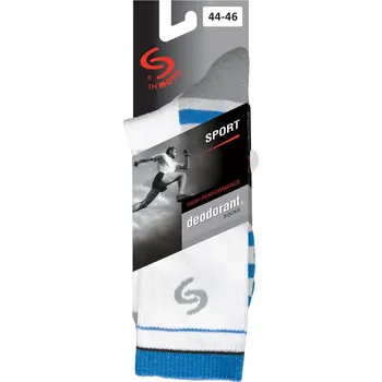 Pánské ponožky Pánské ponožky SPORT DEODORANT černá a oranžová 38-40