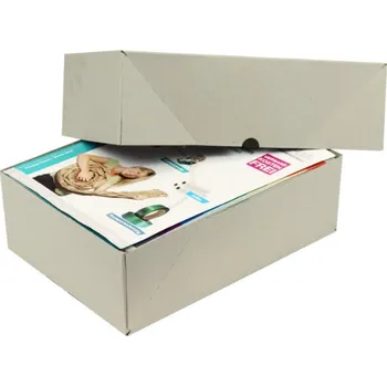 Karton Skládací krabice, lepená, vnitřní rozměry 305 x 215 x 100/100 mm, formát A4