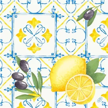 Jednorázové nádobí Ubrousek 40x40cm Dunisoft MEDITERRIAN, 60 ks v balení 100031279