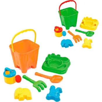 Hračka na písek Addo Hračky na písek - set hraček v kyblíku, 6ks