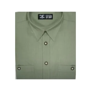 Pánská košile Luko Myslivecká košile zelená - dlouhý rukáv - Velikost 40