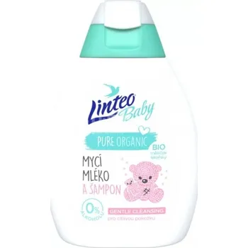 Dětský šampon Linteo Baby BIO měsíček lékařský mycí mléko a šampón 425 ml