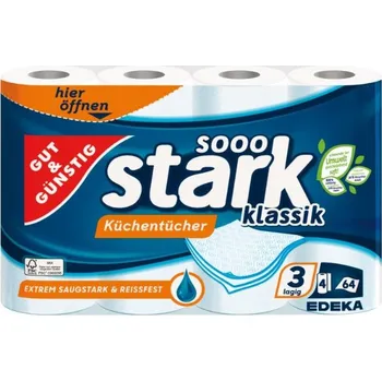 Papírový kapesník GUT & GÜNSTIG kuchyňské utěrky Stark klassik 4 ks Německo