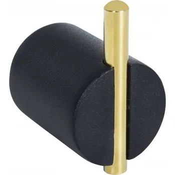 Držák na ručník SINTRA – Věšáček na ručníky – černá a zlatá – 08306