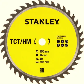 Pilový kotouč Stanley STA13145-XJ TCT/HM 190 x 16 mm 40 zubů