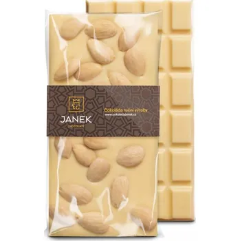 Cukrovinka JANEK 38% Čokoláda bílá s mandlemi 105g