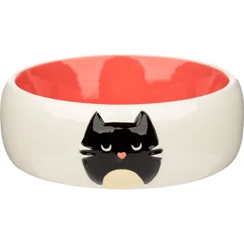 Miska pro psa Keramická miska pro mazlíčky Černá kočka