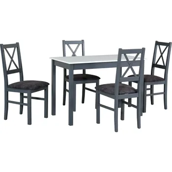 Jídelní set Jídelní set 4+1 Filip Vyberte Tkaninu:: Tkanina 7, Vyberte Moření:: Deska grafit, ostatní bílé