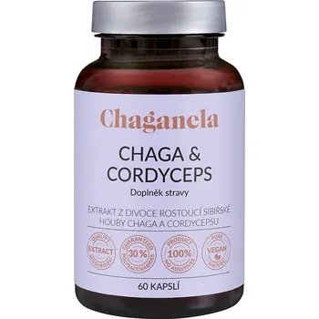 Přírodní produkt Chaganela Chaga & Cordyceps 400 mg 60 cps.