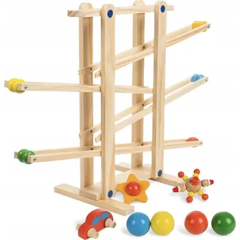 Kuličková dráha Dřevěná Montessori kuličková dráha 49,5cm