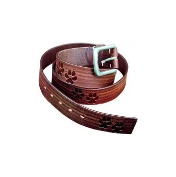 Opasek E-myslivost Kožený opasek s motivem psí stopy - Velikost 120