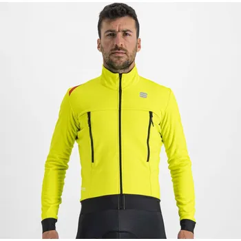 Cyklistická bunda Pánská cyklistická bunda Sportful Fiandre Warm Jacket - žlutá