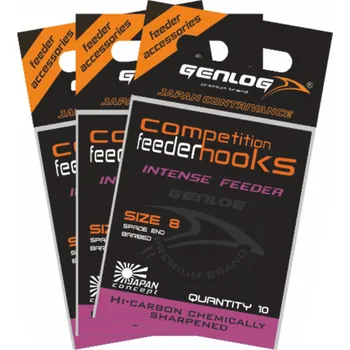 Rybářský háček GENLOG HÁČKY INTENSE FEEDER 10ks - vel 12